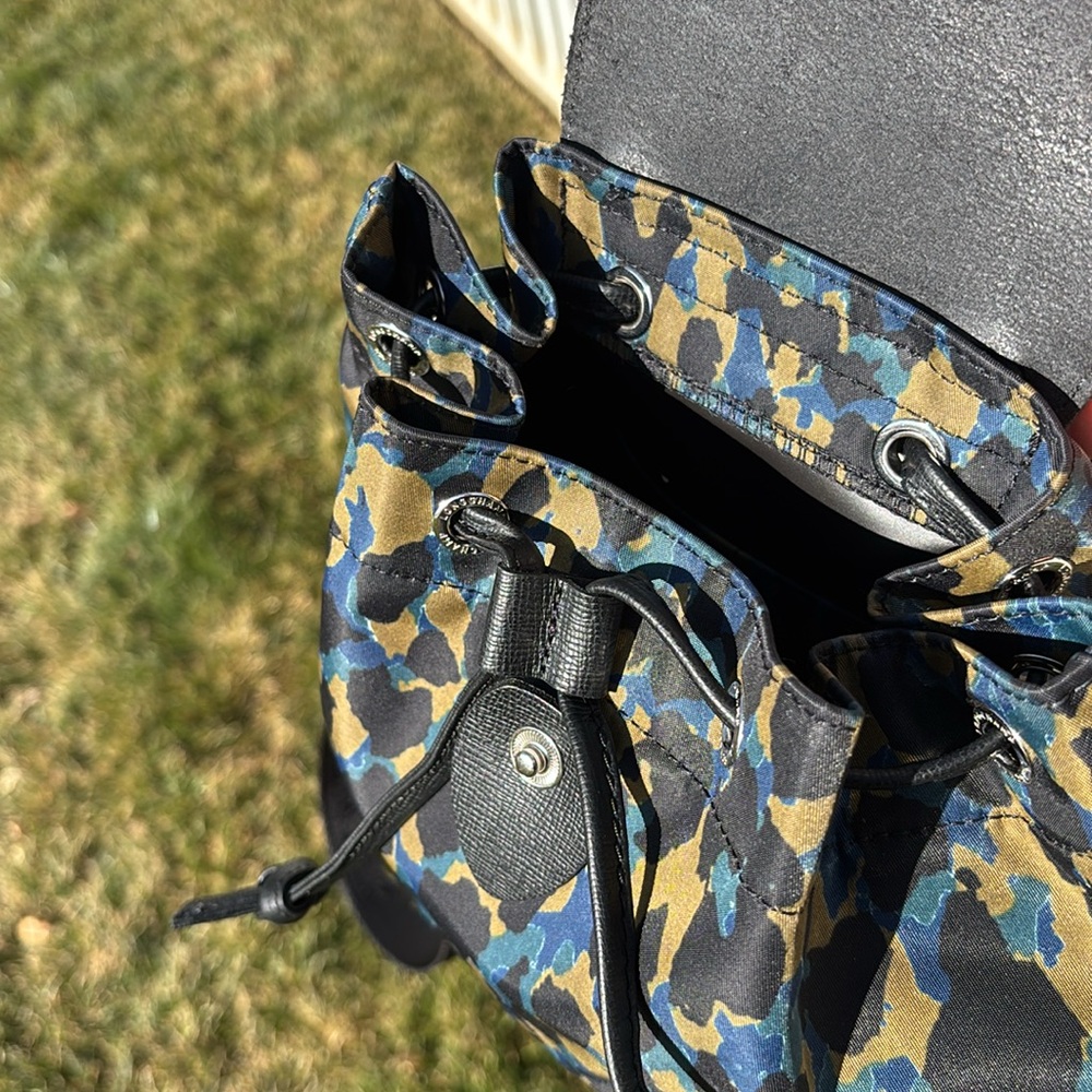 Longchamp Backpack 10” x 9” x 4”, Never Used, Blue Black Tan - Picture 7 of 10